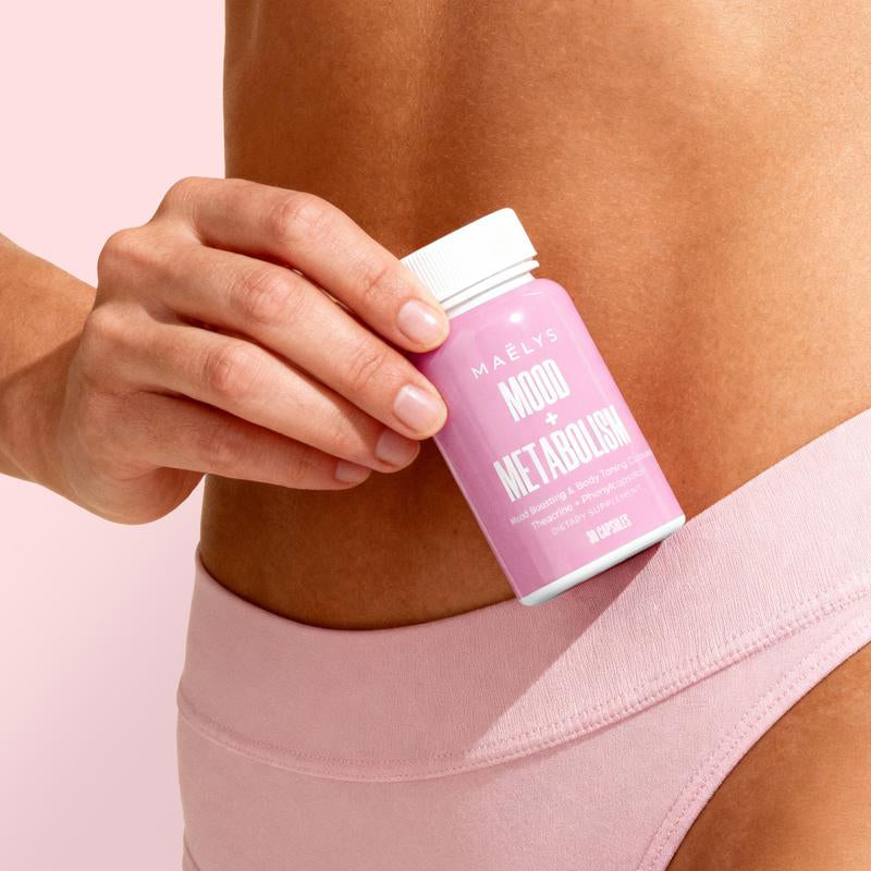 MAËLYS - MOOD + METABOLISM Mood Boosting + Body Toning Supplement - with Theacrine and Postbiotic ES1 HT to Help Improve Mood and Ease Bloating