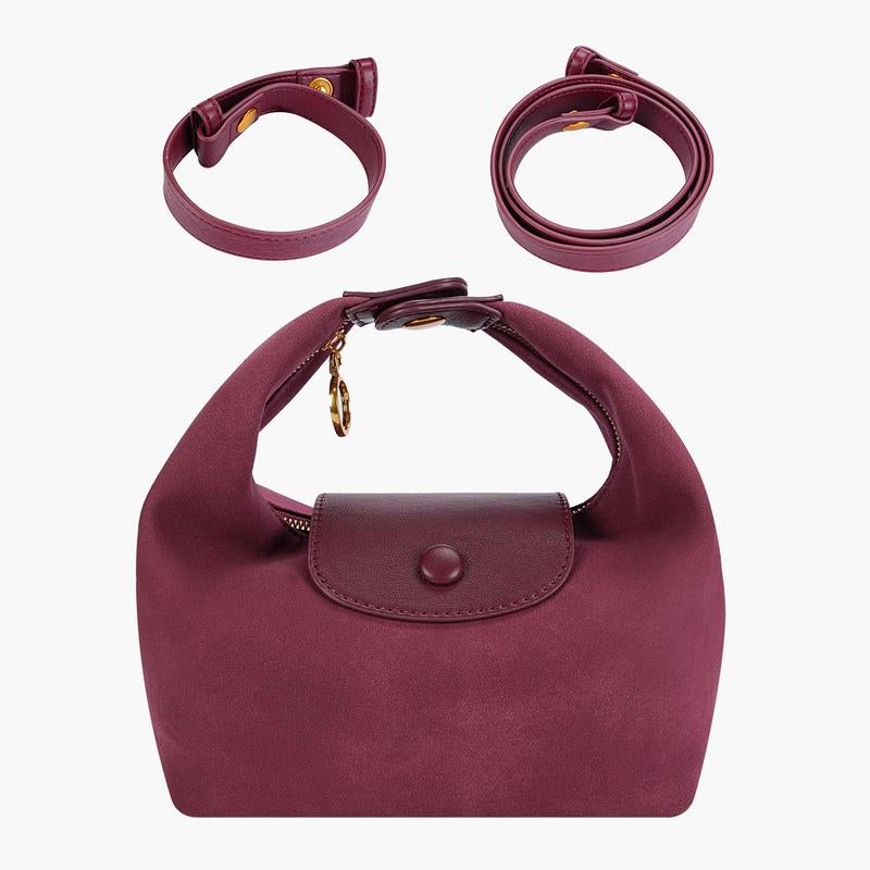 Women'S Soft Frosted Shoulder Bag with 2 Removable Straps Multiple Carrying Options Crossbody Bag in Stylish Colors